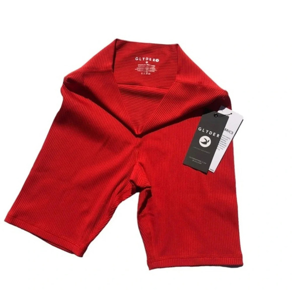 Glider High Waisted Ribbed Biker Shorts Size S - Picture 8 of 8